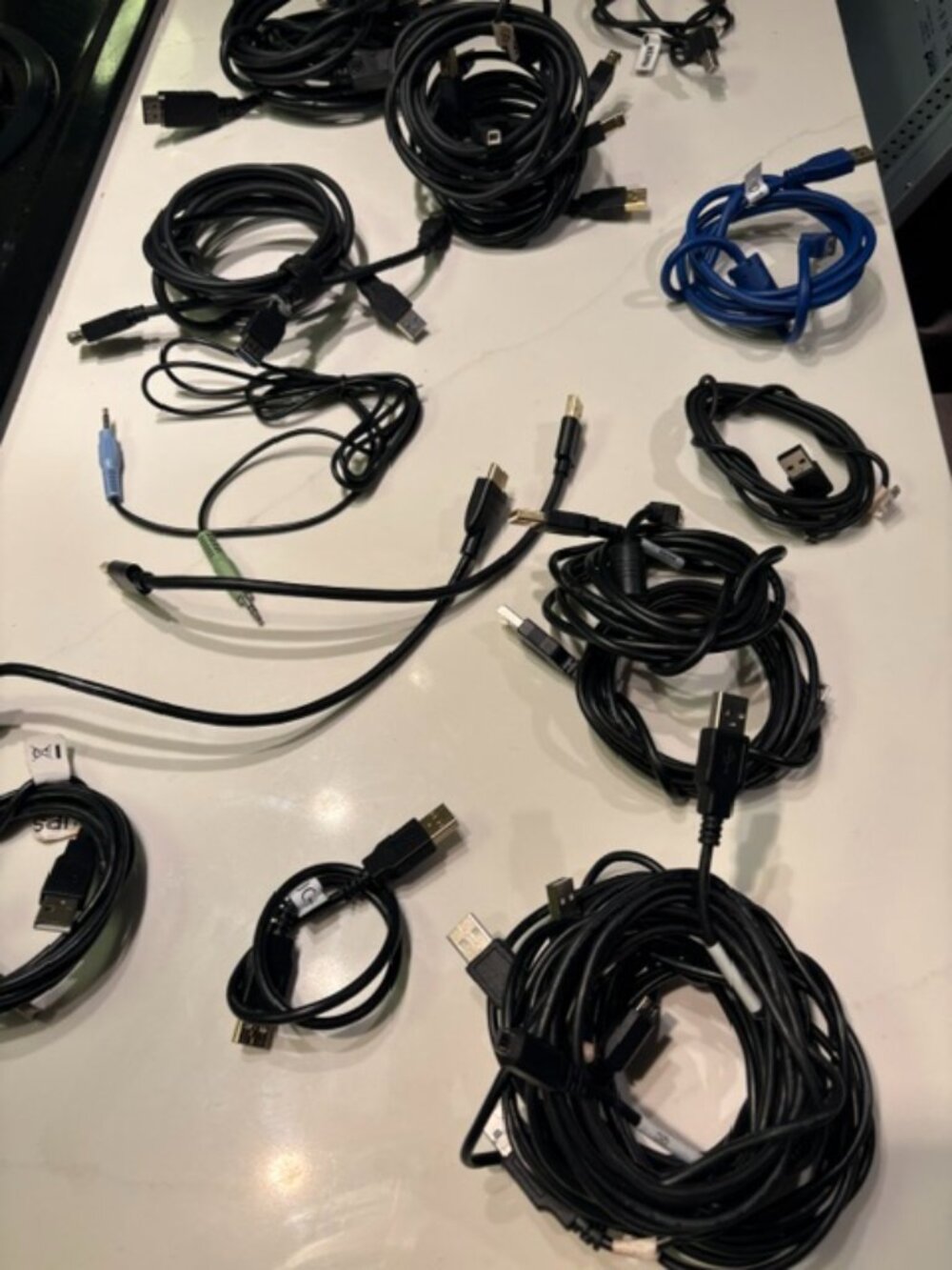 Box of random tech cables